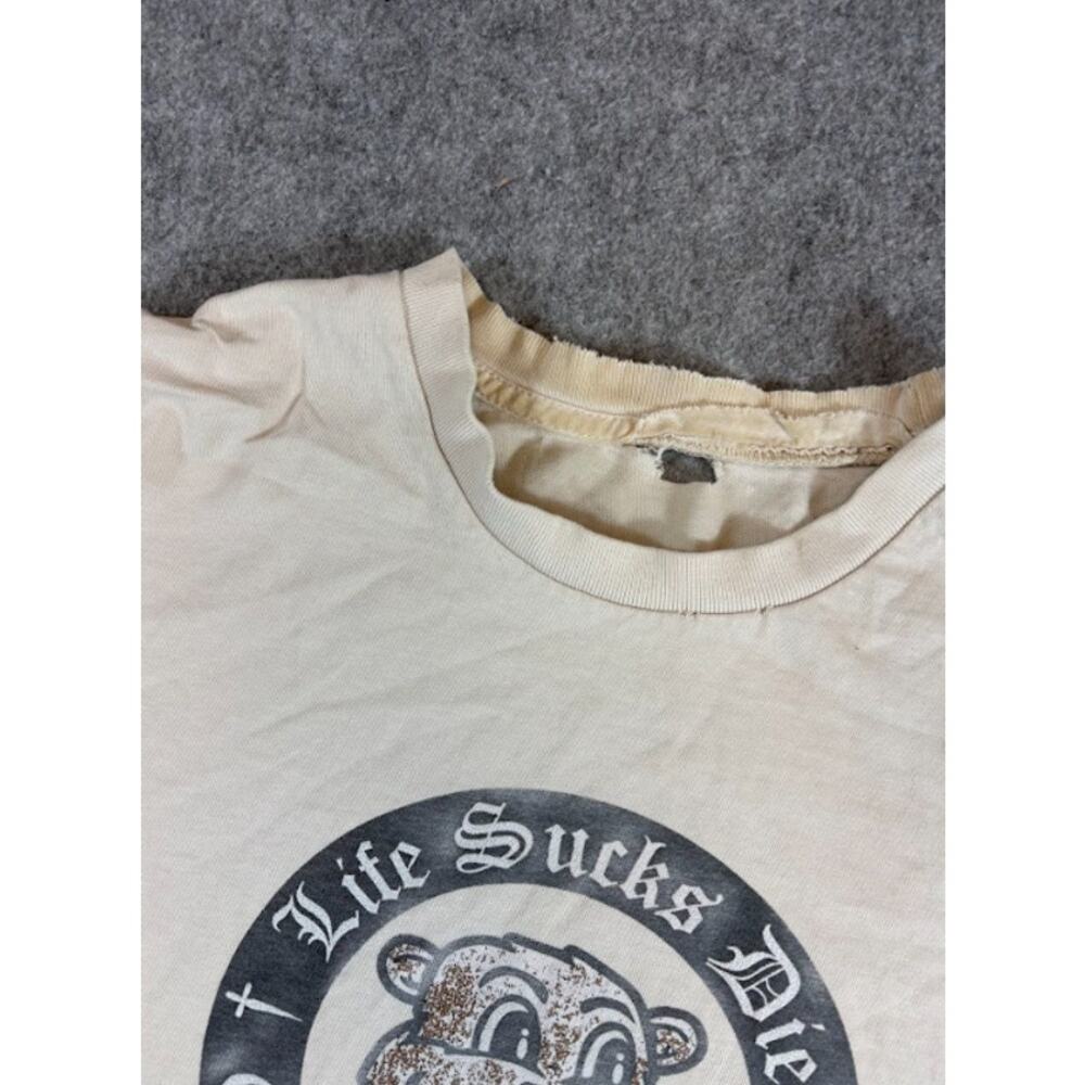 Supreme Gangsta Life Sucks Die Shirt Men XL Graphic Tee Skater Grunge Streetwear - Picture 4 of 9
